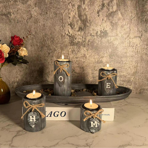 Portavelas de madera hecho a mano con forma hexagonal para decoración de Ramadán, decoración del hogar y decoraciones clásicas para el hogar, por MULTI CRAFT. - Product Image 1