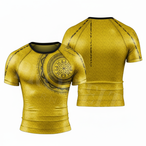Camiseta de Compresión de Manga Larga y Corta, Protección UV, Material Personalizado, para Fitness, Surf, Cómoda - Product Image 6