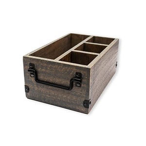 Artisan Wooden <b>Caddy</b> Organizer for <b>Kitchen</b> Essentials Bathroom Counter Coffee Bar Dining Area and Home Organization - Product Image 6