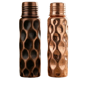 <b>Sticker</b> Enamel Printed Copper Metal Drinking Water Bottle Shiny Polished Durable Portable <b>Kitchen</b> Bottle at Low Price - Product Image 6