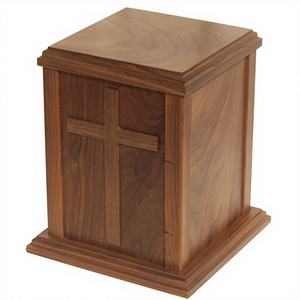 Caja de Almacenamiento de Cenizas de Madera Estilo Americano Personalizable, Urna de Madera para Cremación OEM ODM B.S. INTERNATIONAL BS-108 220 Pulgadas Cúbicas 3 Años - Product Image 1