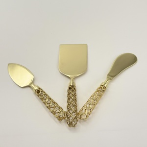 Luxury Gold Stainless Steel <b>Cheese</b> Knife Server Set For Home Kitchen & Hotel Tableware Handcrafted <b>Cheese</b> Slicer - Product Image 5