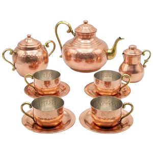 Pure Copper Vintage Coffee <b>Set</b> With Polish Finished For Restaurant Home And Hotel Kitchenware Metal <b>Tea</b> <b>Set</b> - Product Image 2
