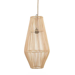 Handwoven Natural Rattan Pendant Lamp <b>Shade</b> Vintage Hanging Ceiling <b>Light</b> Cover Decorative <b>Wicker</b> Lighting For Resort Cafe Home - Product Image 3