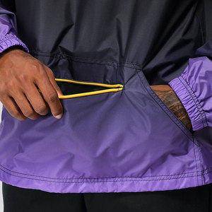OEM ODM Unisex Lightweight Zipper Thin Pullover Running Windbreaker Casual Two Tone Color Blocked Hooded Anorak Jackets - Product Image 4