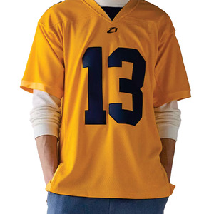 Camiseta de Fútbol Americano Estilo Y2K, Malla Amarilla con Números Impresos, Uniforme de Equipo, Corte Holgado para Hombre, Personalizable con Nombre y Número, Pedido al por Mayor - Product Image 6