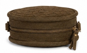 Bolso Bandolera de Cuero de Ante Estilo Bohemio Vintage Gravs Premium para Mujer, con Patrón Geométrico de Caramelos y Correa de Cadena Ajustable - Product Image 2