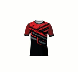 Camiseta Deportiva Sublimada Personalizada para Hombre, 100% Poliéster, Manga Corta, Diseño Geométrico, Corte Regular, Tela de 180g - Product Image 1