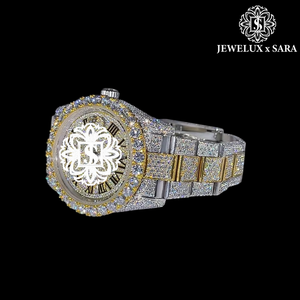 Reloj de Lujo con Incrustaciones de Diamantes, Color Oro Rosa, Estilo Hip Hop, Disponible para Exportación, Precio al por Mayor - Product Image 2