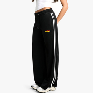 Wholesale Winter Casual Wear Women's baggy Fit <b>trouser</b> High Street Custom Heat-Transfer Printed Logo 100% Cotton ladies jogger. - Product Image 1