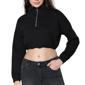 Pull à capuche en laine personnalisé pour femmes avec sweat-shirt long de style sport de conception unique et solide à fermeture éclair pour l'hiver Logo personnalisé - Product Image 1