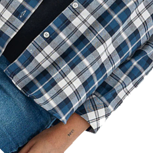 Camisa de Franela para Mujer, Corte Regular, Diseño Liso, Mangas Anchas, Cierre de Botones, Ecológica, Secado Rápido, Anti-Pilling, 100% Algodón - Product Image 5