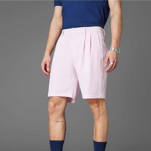 Shorts de sport décontractés roses élégants pour hommes grandes tailles, style streetwear avec motif uni, idéal pour l'été - Product Image 5