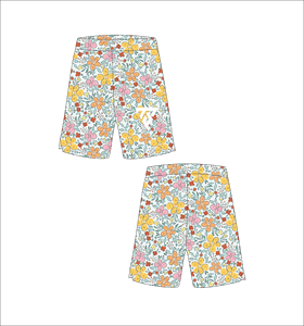 Men Floral Print <b>Board</b> Shorts Casual Style With Flowers Pattern <b>Light</b> Blue Base Color - Product Image 1