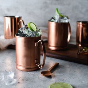Premium Smooth Copper Moscow Mule Mugs Stainless Steel Lined Beer Cocktail Cup Custom <b>Metal</b> Drinkware Handmade Copper Mug - Product Image 1