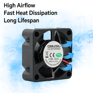 CoolCox 30x30x10mm <span class=keywords><strong>Mini</strong></span> eksenel akış fırçasız <span class=keywords><strong>Fan</strong></span> 5V/12V/24V DC hava temizleyicileri için 3D yazıcılar sağlık tarayıcılar-çiftlik endüstrileri için - Product Image 5