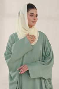 Dubai Hot Flared Cuff Bag <b>Long</b> Sleeve Casual <b>Dress</b> <b>for</b> Muslim Women Modest Breathable Solid Color Abaya Dubai Beads - Product Image 3