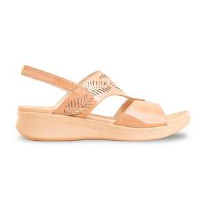 Sandalias formal de tacón beige para mujer PU0137 - Product Image 4