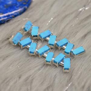 Turquoise <b>Silver</b> Drop <b>Earrings</b> December Birthstone Blue Gemstone Handmade Dangle Jewelry Gift For Women - Product Image 1