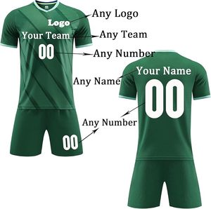 Maillot de football personnalisé pour hommes adultes, garçons et enfants, ensemble maillot et short de football avec nom, numéro et équipe - Product Image 2