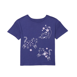 T-shirts imprimés confortables pour filles, col rond, décontractés, design personnalisé, manches courtes, t-shirts en stock pour filles - Product Image 1
