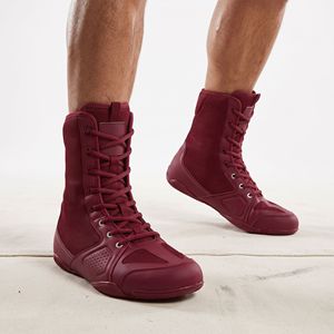 KHUMBRO ENTERPRISES Chaussures de boxe de haute qualité pour hommes, respirantes, en cuir, à lacets, pour la musculation et la remise en forme - Product Image 3