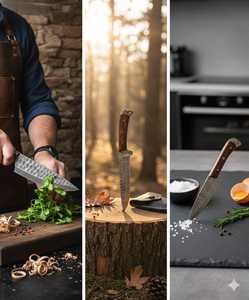 Cuchillo de Chef Hecho a Mano de Acero 440C con Mango de Madera de Palisandro, Hoja de 7 Pulgadas, Cuchillo de Cocina Profesional con Filo Afilado, Herramienta de Corte Duradera - Product Image 6