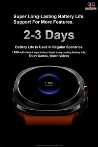 2025 QC AX01 <span class=keywords><strong>U8</strong></span> siêu <span class=keywords><strong>Android</strong></span> GPS AMOLED thông minh xem với máy ảnh 1.5 '480*480 hiển thị 3GB + 32GB 5 gam GPS Sim/esim VoLTE <span class=keywords><strong>Smartwatch</strong></span> - Product Image 4
