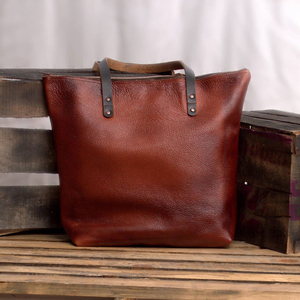 Nouveau sac fourre-tout élégant en cuir véritable pour femme, fait main, grande capacité, pour usage quotidien et voyage, avec double bandoulière et poignée. - Product Image 5