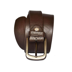 Ceinture Homme en Cuir Véritable Premium, Fabrication Personnalisée, Marron Vintage, Sangle Durable avec Boucle Métallique, Pour Tenues Décontractées et Formelles - Product Image 2