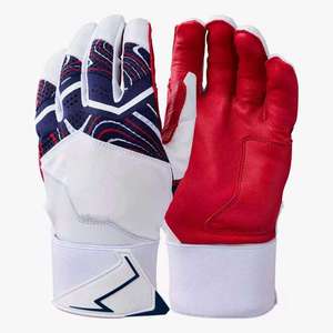 Red Full Finger Closed Web <b>Baseball</b> <b>Gloves</b> Leather Right-Handed Breathable Catcher Non-Slip Hook Loop Closure Unisex Adult All - Product Image 3