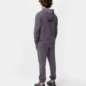 Ensemble de survêtement décontracté pour homme en molleton 100 % coton de qualité supérieure, respirant et léger, avec sweat à capuche et pantalon de jogging - Product Image 2