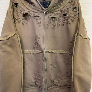 Veste zippée vintage délavée à l'acide Nesta Sports, sweat à capuche court en molleton bouclette effet vieilli avec design personnalisé pour homme - Product Image 4