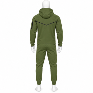 Nouvelle Collection : Ensemble de survêtement à capuche entièrement zippé, 100% Coton, style sportif, avec logo imprimé, effet délavé à l'acide, grammage lourd, en promotion - Product Image 2