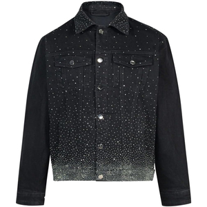 Oem Plus Size Men's Winter Solid Denim <b>Jacket</b> Pants Two Piece Suit Customizable 100% Cotton High Quality - Product Image 1