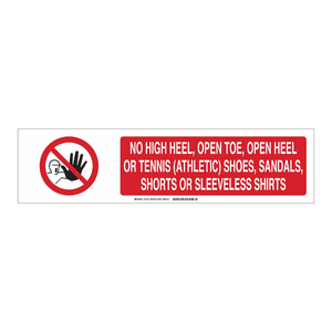 Panneau de signalisation Brady Dress Code Slider - Panneau de signalisation en aluminium imprimé UV pour la sécurité sur le lieu de travail et les entrées des installations - Product Image 3