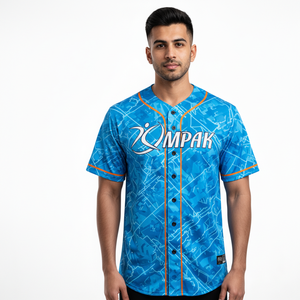 Maillot de baseball unisexe tout usage, design par sublimation, évacuation de l'humidité, séchage rapide, 100 % polyester, pour le sport et les loisirs - Product Image 1