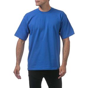 T-shirt en coton bleu pour homme de haute qualité, coupe classique, tee-shirt uni, OEM ODM, vêtements en gros, taille oversize - Product Image 4