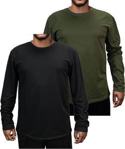 STELLAR Corduroy <b>Patchwork</b> Gym Training Classic Crew Neck Long Sleeve <b>Shirt</b> Men Custom Logo Embroidery Blank Soft Breathable - Product Image 1