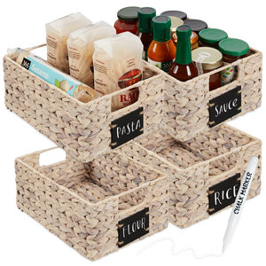 Handmade Rustic Seagrass Decorative Organizer <b>Woven</b> <b>Basket</b> - Product Image 1