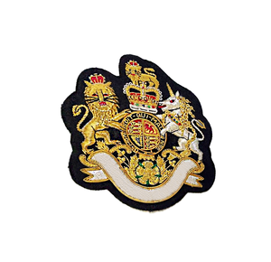 Handmade Golden Customized Embroidery Badges-Eco-Friendly Nickel-Free Luxury Custom Design - Product Image 4