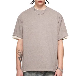 Camiseta Premium Personalizada de Algodón Grueso de Lujo para Hombre, Estilo Urbano Ecológico - Product Image 1