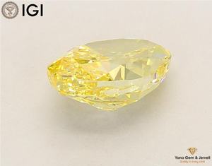 Diamante Cultivado en Laboratorio con Corte Ovalado de 2.50 Quilates, Color Amarillo Intenso, Claridad VVS2, Certificado por IGI para Joyería - Product Image 3