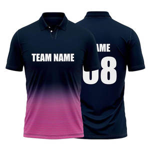 เสื้อคริกเก็ตแบบใหม่ ดีไซน์พอดีตัว พิมพ์ลายแบบ Sublimation เสื้อโปโลกีฬาแบบกำหนดเอง เสื้อทีมคริกเก็ต เสื้อโปโลสำหรับผู้ชาย พร้อมชื่อทีม - Product Image 6