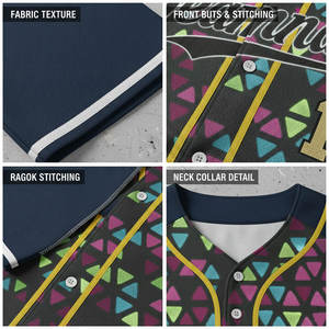 เสื้อเบสบอลปักชื่อเมืองแบบพรีเมียมแท้ๆ ผ้าโพลีเอสเตอร์ ร้านขายเสื้อเบสบอล ผู้จัดจำหน่ายขายส่ง เสื้อท็อปแบบลายทางและแบบเรียบ - Product Image 5