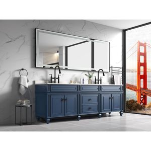 Specchio LED da Bagno 118 x 36 Pollici, Montaggio a Parete, Cornice in Alluminio, Antiappannamento, Memoria, 3 Colori, Dimmerabile a Regolazione Continua - Product Image 4