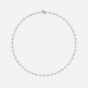 Collar de cadena tipo tenis con diamantes cultivados en laboratorio de 15 1/4 quilates de peso total, de formas variadas, brillante, joyería - Product Image 3
