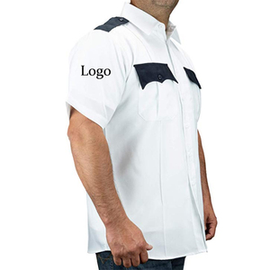 Venta al por mayor de alta calidad OEM Logo algodón poliéster diferentes colores manga larga uniforme camisa guardia de seguridad uniformes - Product Image 2