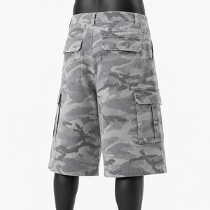 Pantalones Cortos de Mezclilla Camuflados Personalizados para Hombre, Corte Holgado, Fabricante OEM ODM - Product Image 4
