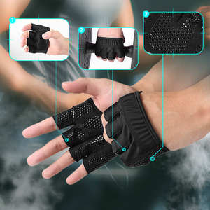 Guantes Deportivos Ligeros de Medio Dedo, Amigables con la Piel, con Almohadilla de Gel, Absorbentes de Impactos, Antideslizantes y Transpirables para Entrenamientos Fáciles en el Gimnasio - Product Image 3